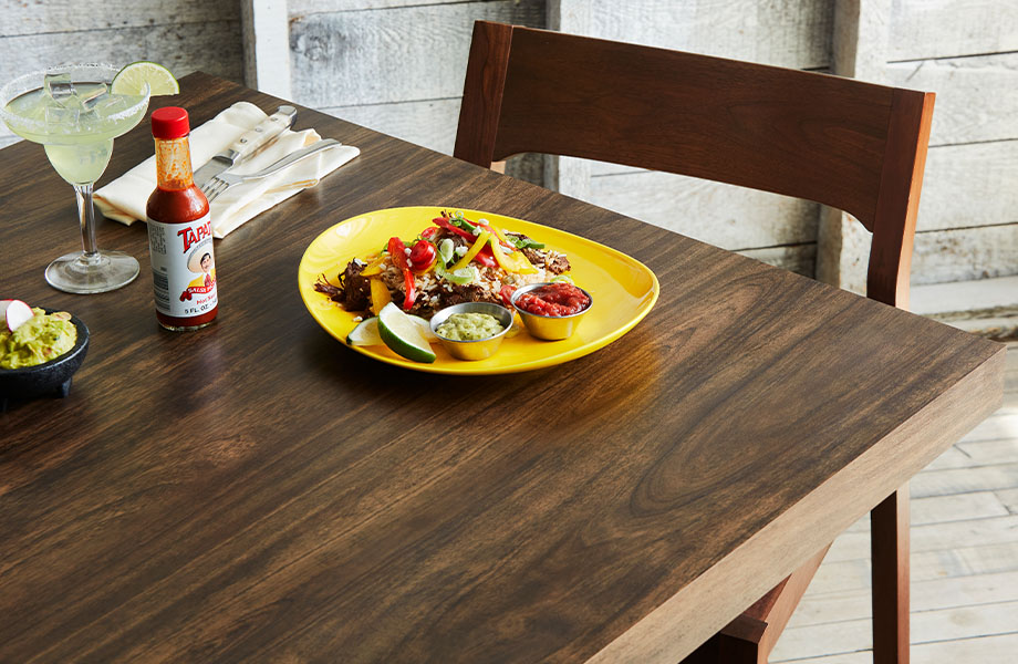 5783-NG Antique Mango restaurant table with taco