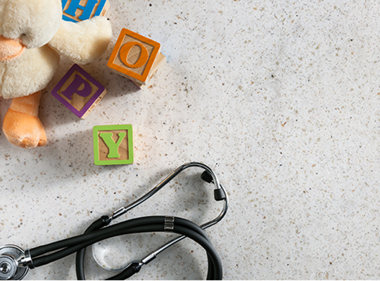 Building blocks and stethoscope 788 White Travertine Formica Solid Surfacing