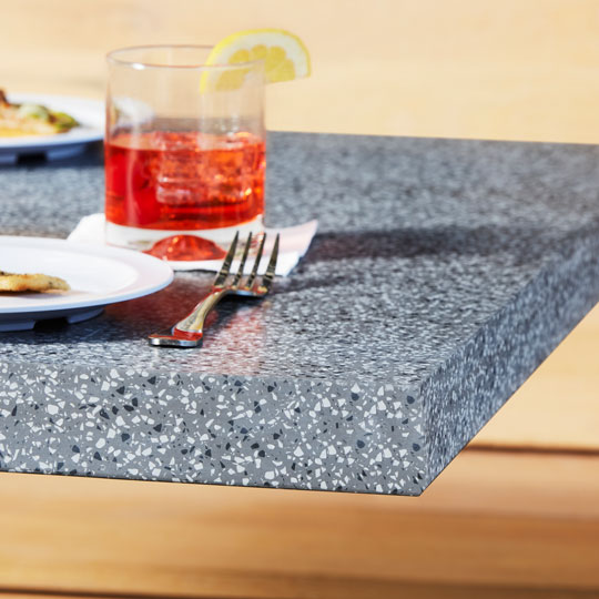 411 Grafite Terrazzo Matrix - Everform® Solid Surface