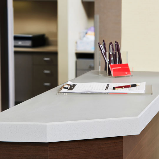 00416 Luna Pewter healthcare countertop