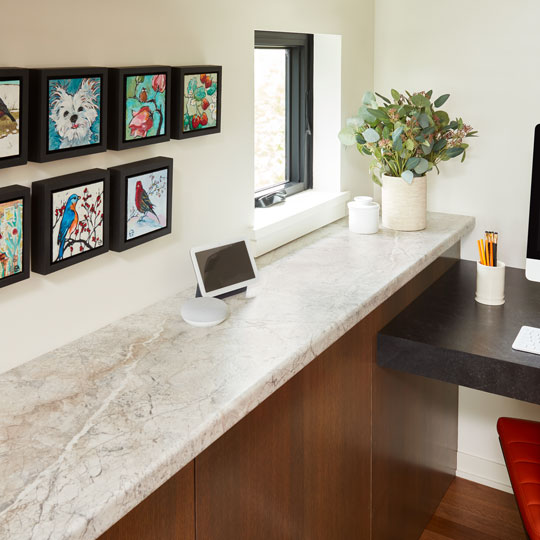 mediterranean marble office countertop