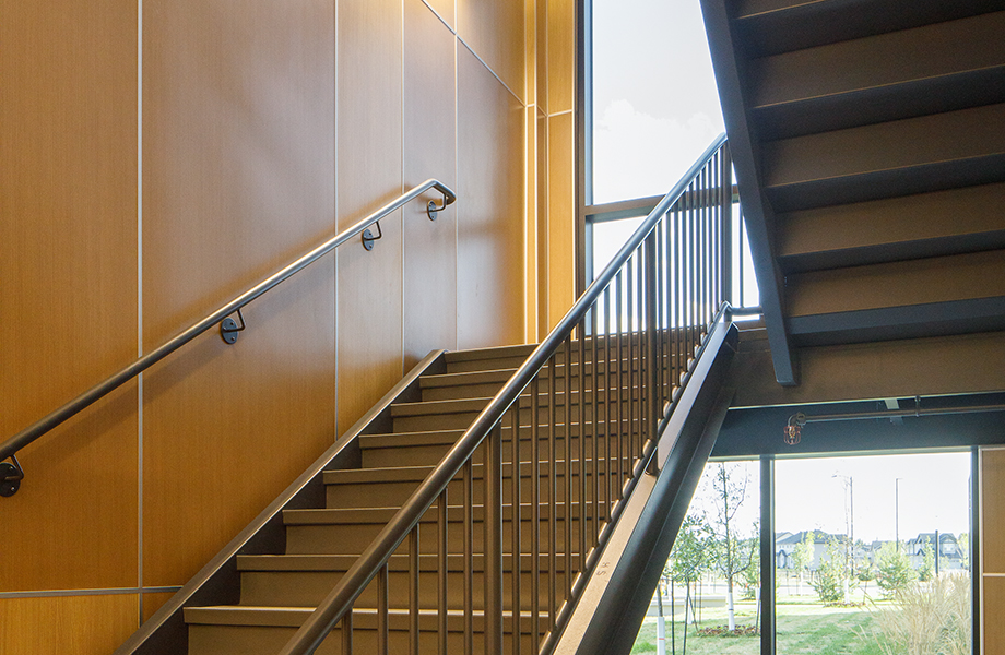 Dr. Anne Anderson High School stairwell with HardStop Panels