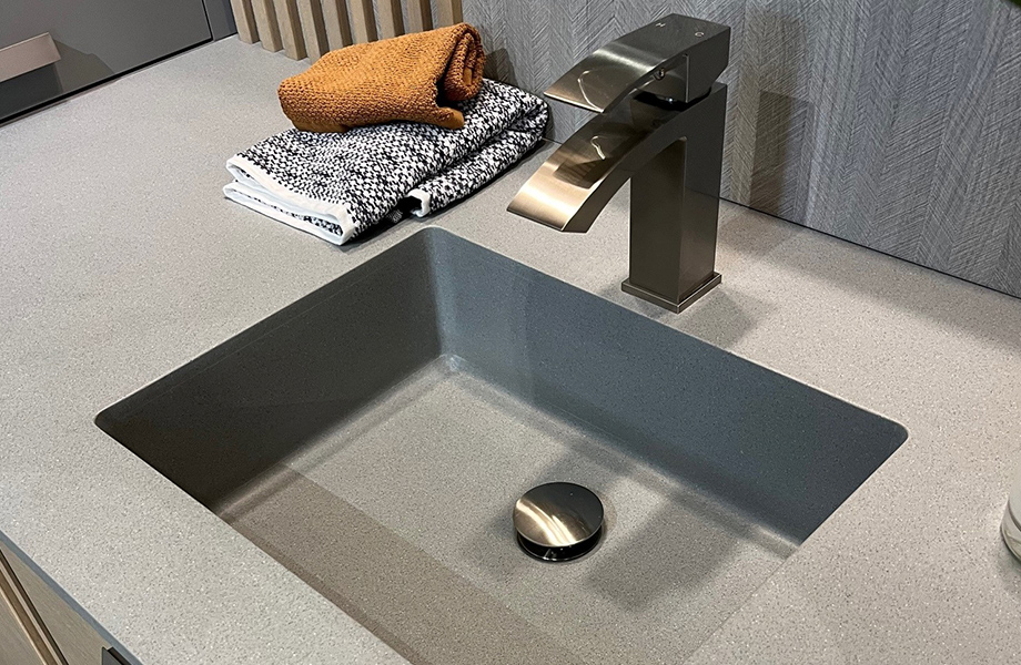 Formica Everform Luna Pewter 416 sink and countertop
