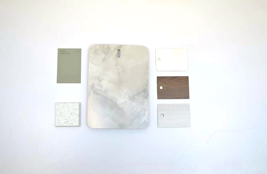 Paint and laminate samples palette