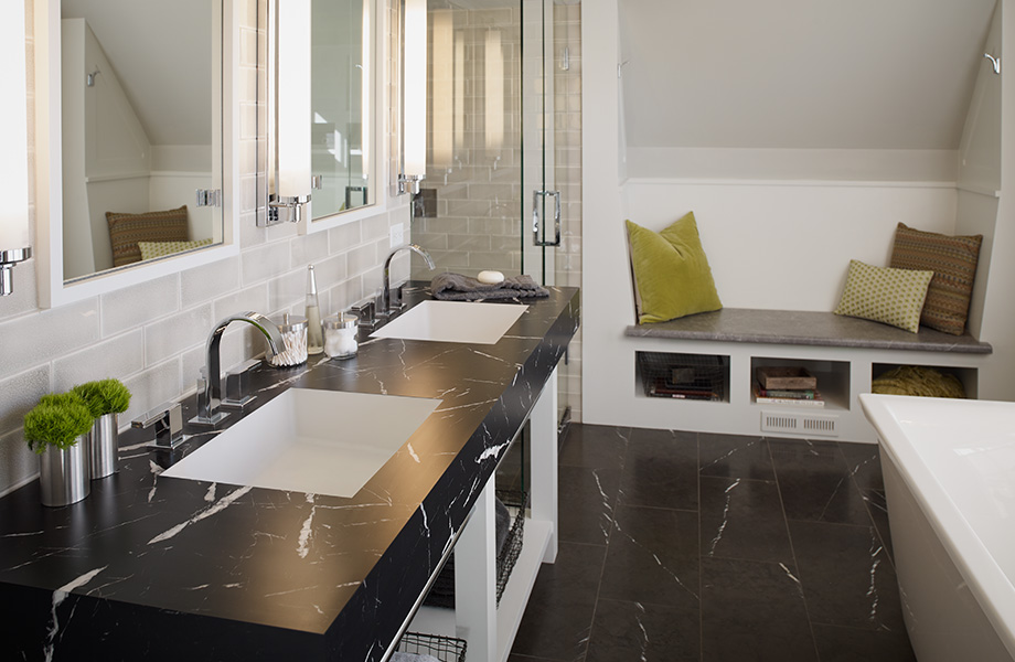 Bathroom vanity countertop 7403 Nero Marquina 180fx