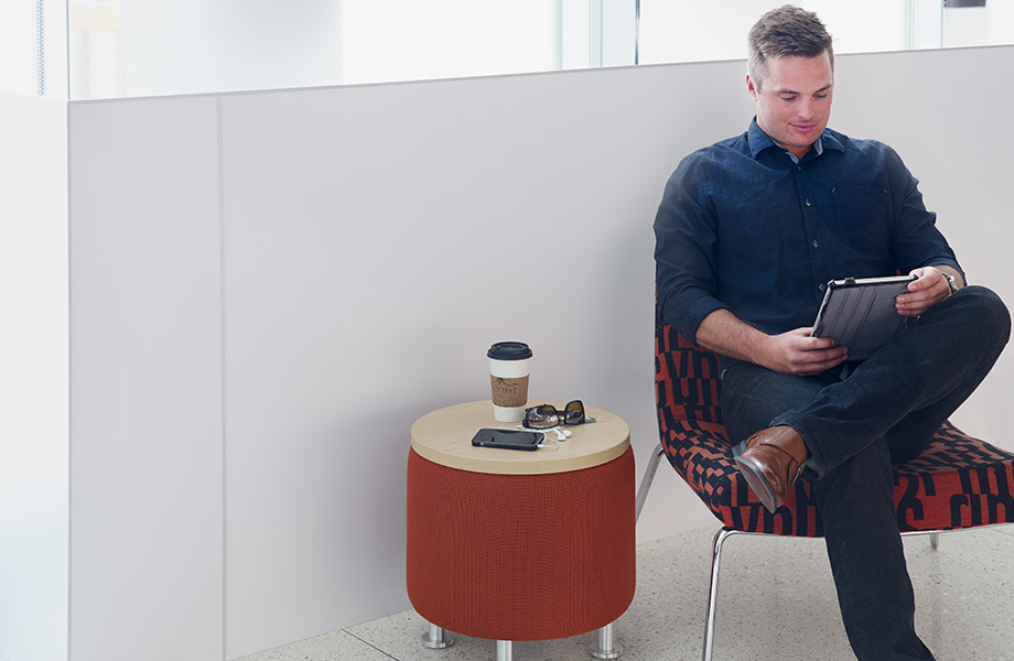 Man sitting and reading 949 White HardStop