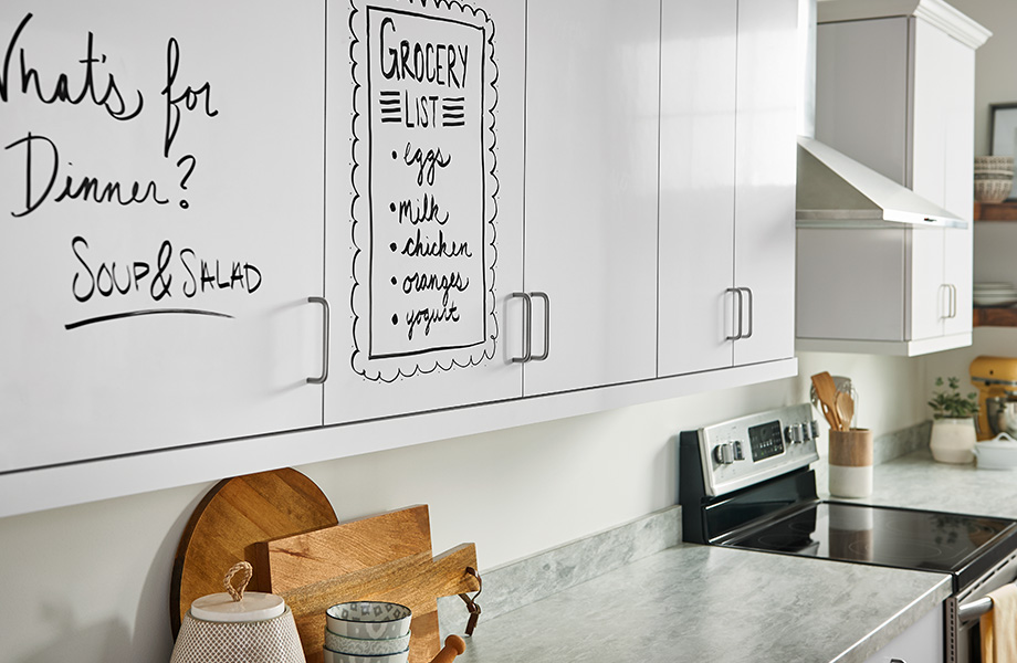 Dry erase kitchen cabinet doors 949 White Writable Surfaces