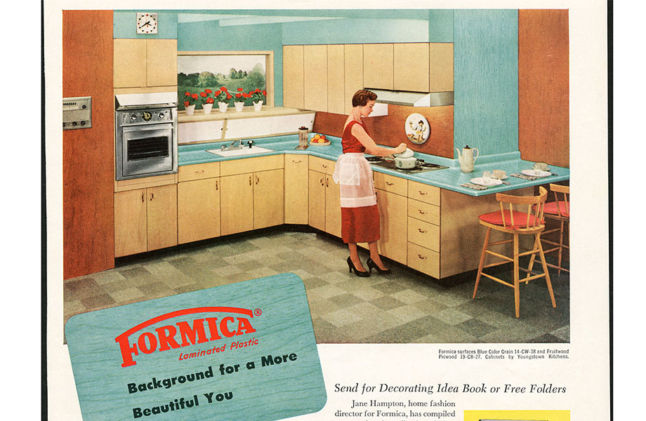 1952 Formica laminate is recognised for being a great material for a modern kitchen 920x600