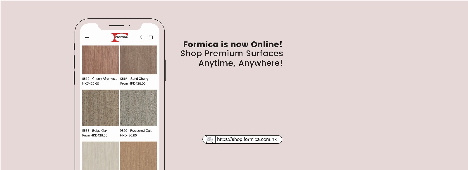 Formica Shop Hong Kong website is now live