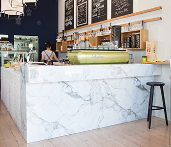 Restaurant counter 3460 Calacatta Marble 180fx