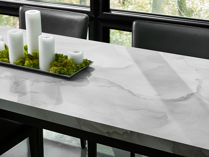 5016 11 Watercolor Porcelain dining room table with candles