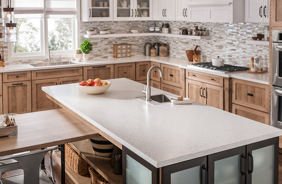 Hard surface kitchen countertops