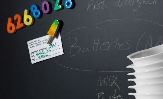 Notes M2253 Black Magnetic Chalkboard Specialty Markerboard