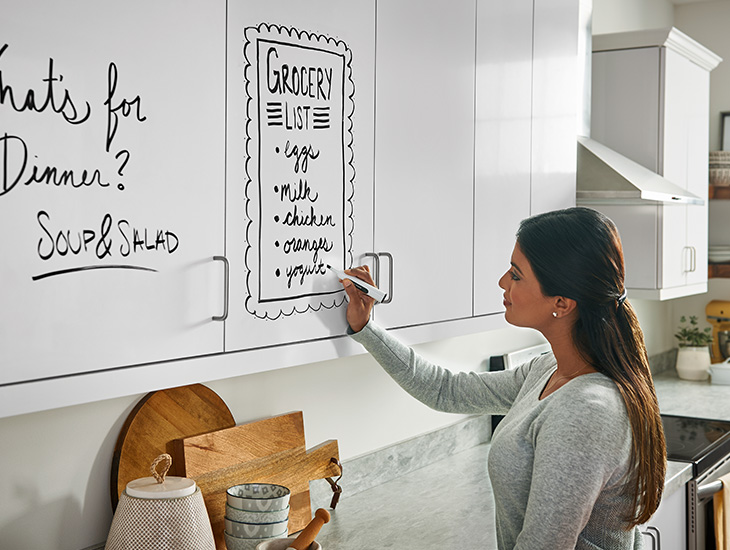 Dry erase kitchen cabinet doors 949 White Writable Surfaces