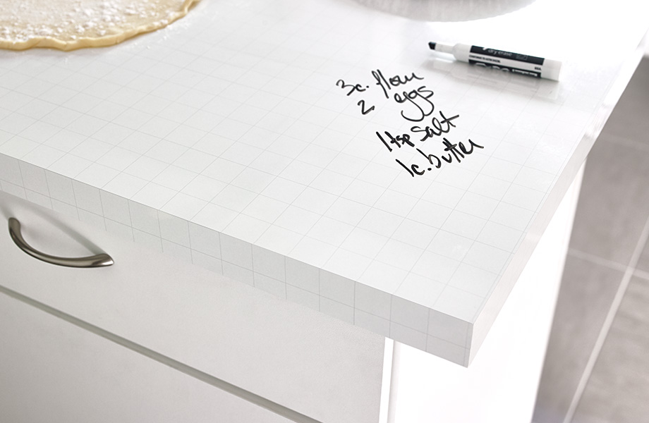 Countertop with recipe 9313 ImagiGrid Writable Surfaces