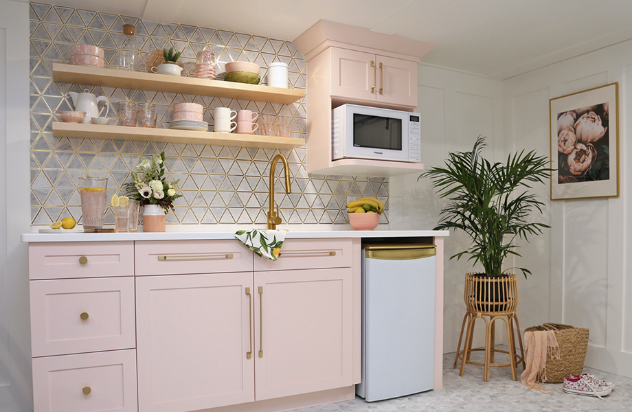 Virginia Fynes pink kitchen