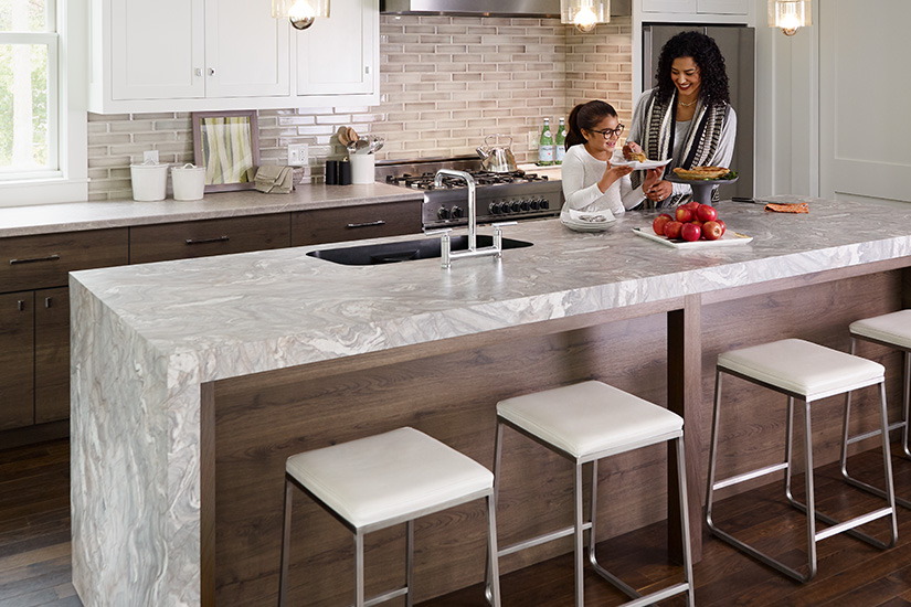 Breakfast bar kitchen countertop 7404 Neapolitan Stone 180fx