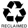 Red recycle triangle reclaimed