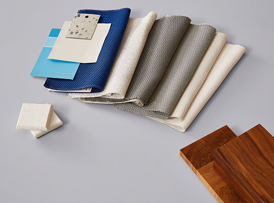 417 Gamma Gray table with material samples
