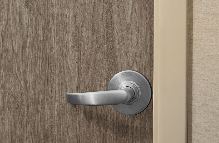 5788-NG Hazel Walnut wood laminate commercial door with handle