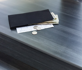 Countertop with wallet 8918 Blackened Steel ColorCore2 Compact