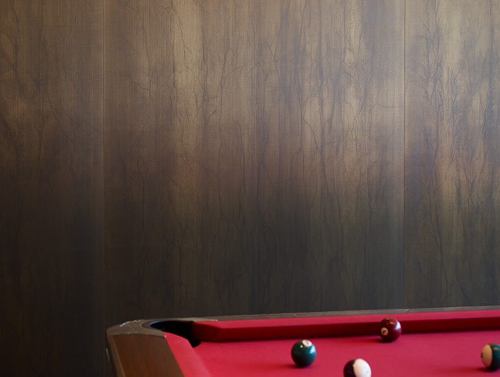 Game room pool table wall M8547 Oxibronze DecoMetal