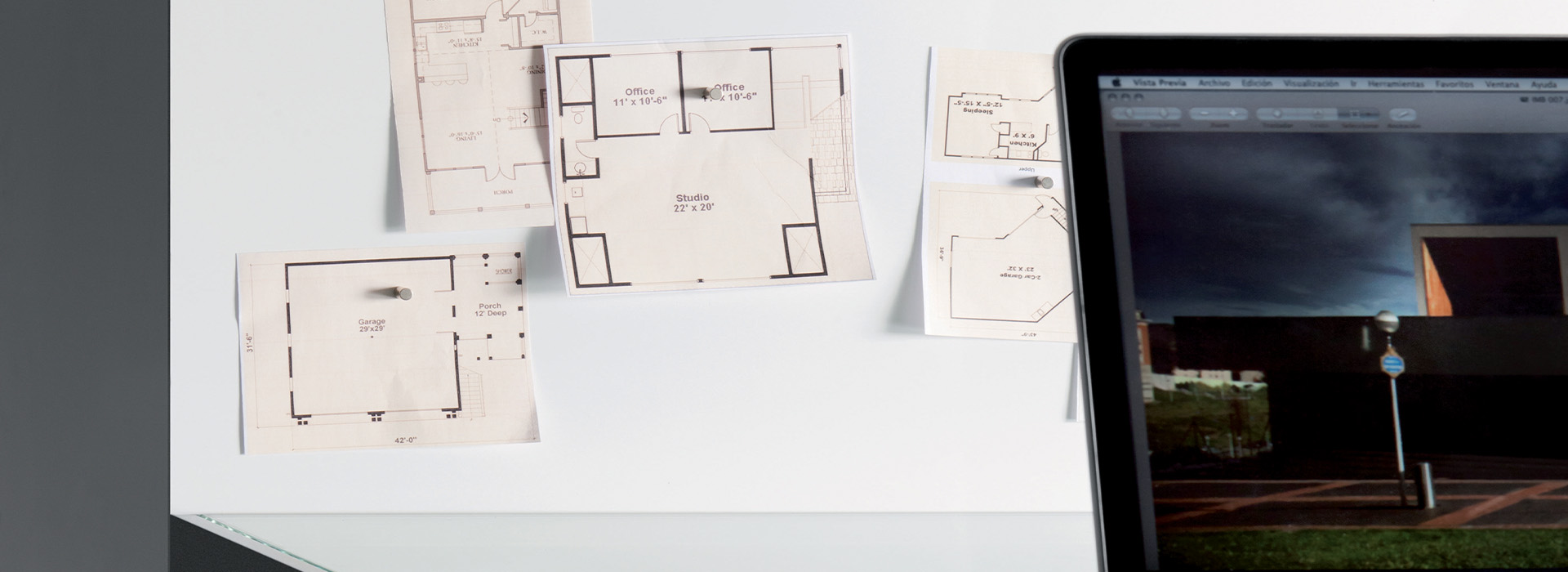 Blueprints M3091 Crystal White Magnetic Markerboard