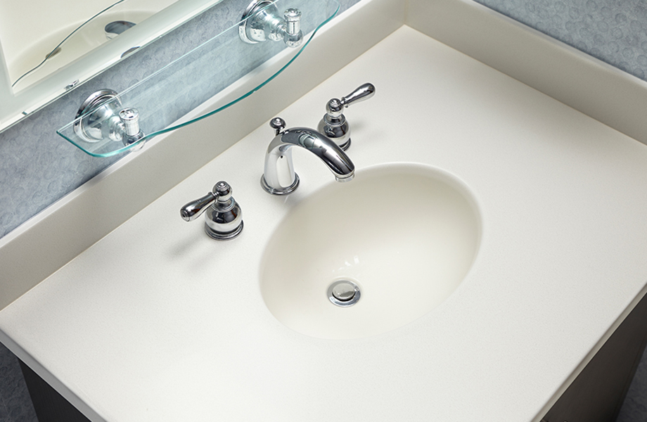 Bathroom sink Xavier University 757 Luna Sand Formica Solid Surfacing