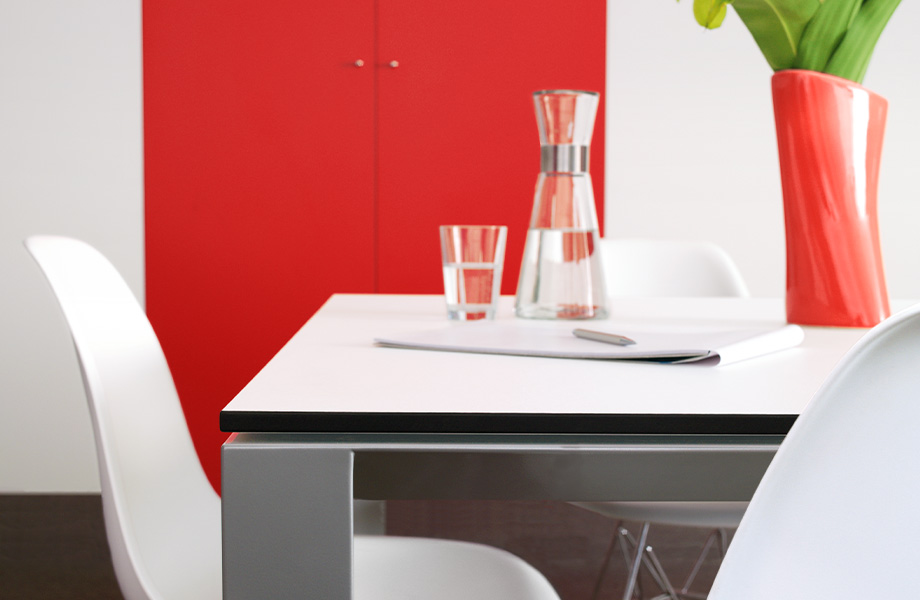 Compact White Table