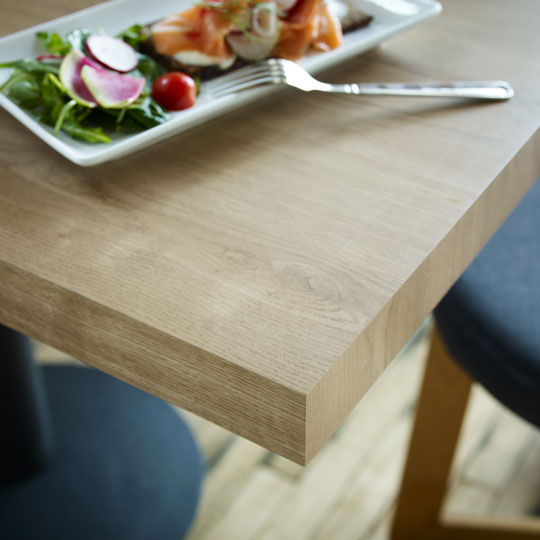 color core planked urban oak table