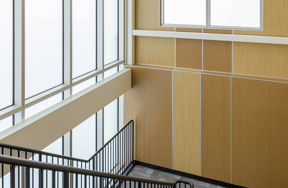 Dr. Anne Anderson High School stairwell with HardStop Panels