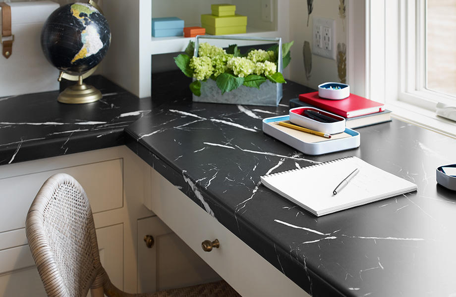 Small Renovations That Make a Big Impact: Embrace the timeless colour scheme of black and white  with Formica® Laminate