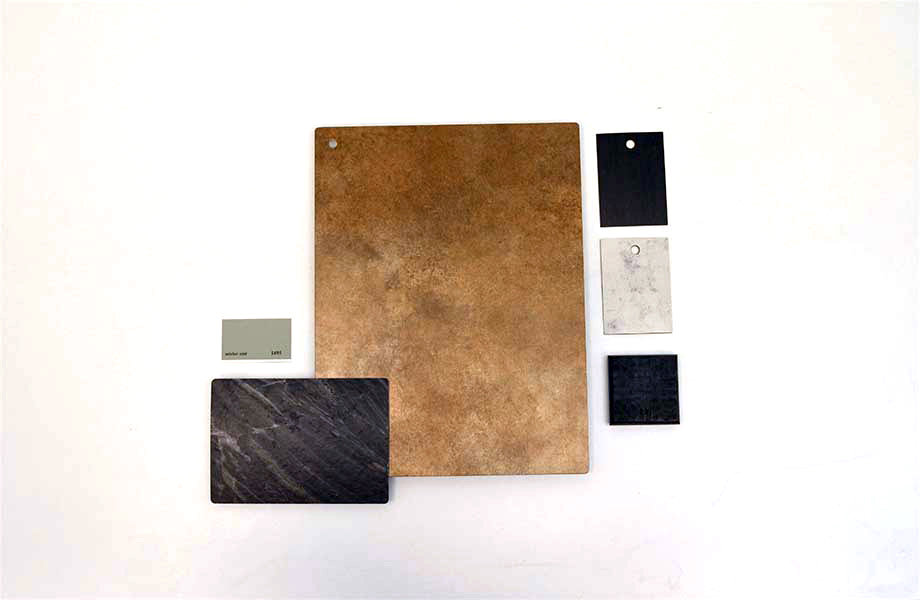 Paint and laminate samples palette