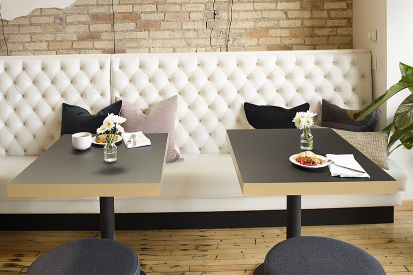 Restaurant tables 909 Black Formica Infiniti ColorCore2
