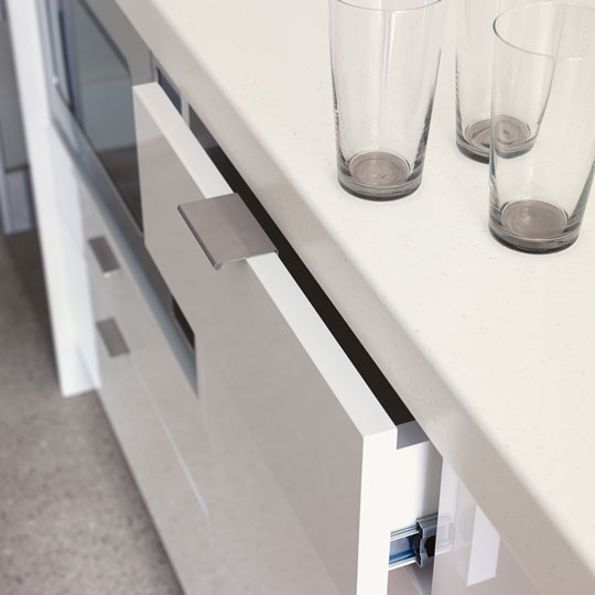 color core white cabinets and countertop