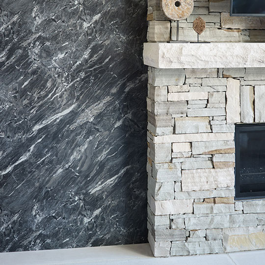stormy night granite wall accent