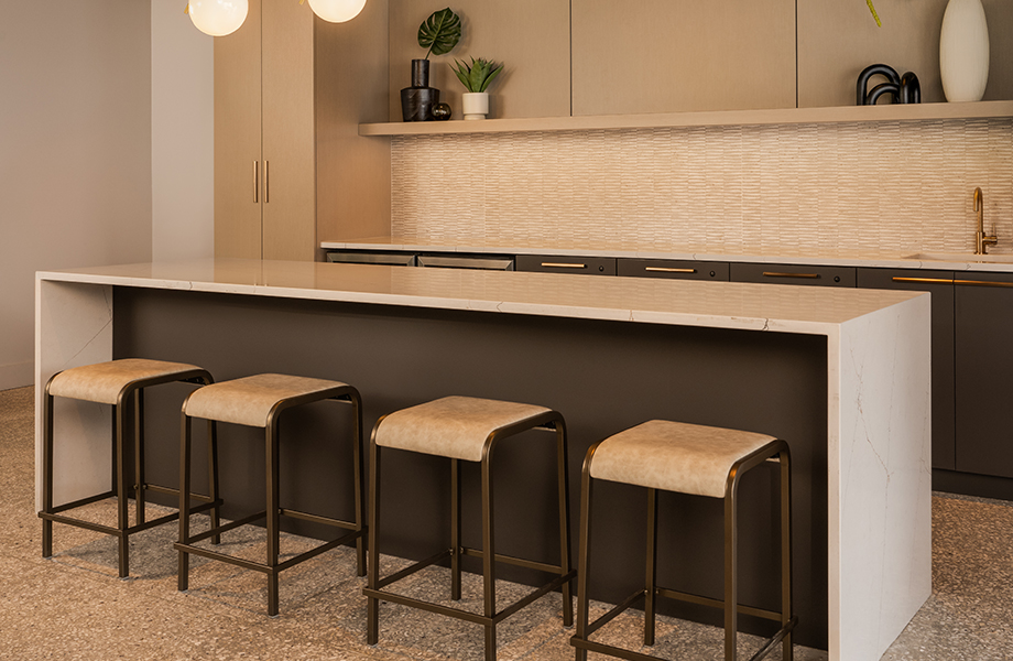 Credit One Stadium Interior Bar with Stools