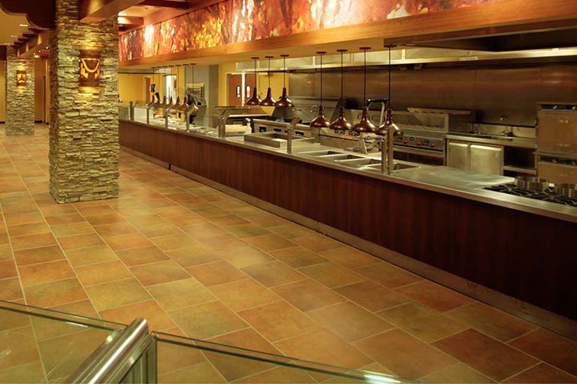 Casino buffet serving area