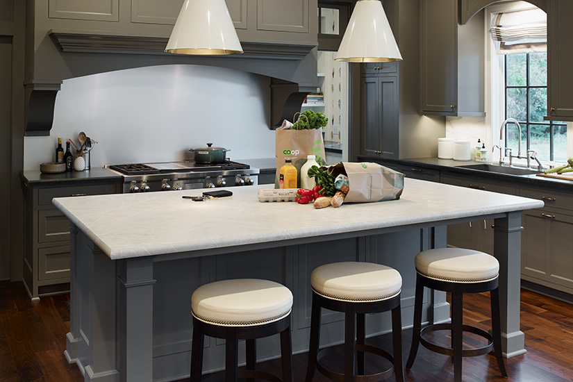 Kitchen countertop with groceries 7402 Pietra Grafite 180fx