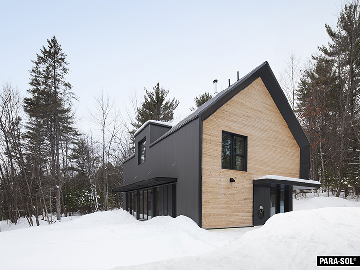 Maison écologique préfabriquée EcoHabitat lancée par Ecohabitation installée près d'Ottawa avec les produits Formica 730x550