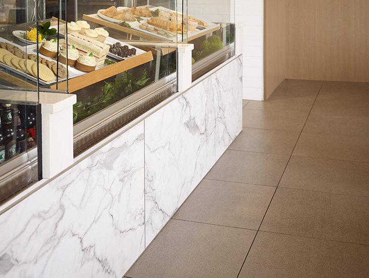 Bakery display case 3460 Calacatta Marble HardStop