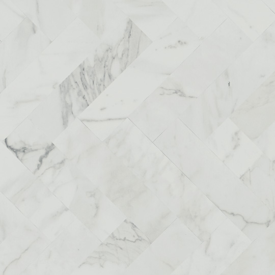 White Marble Herringbone