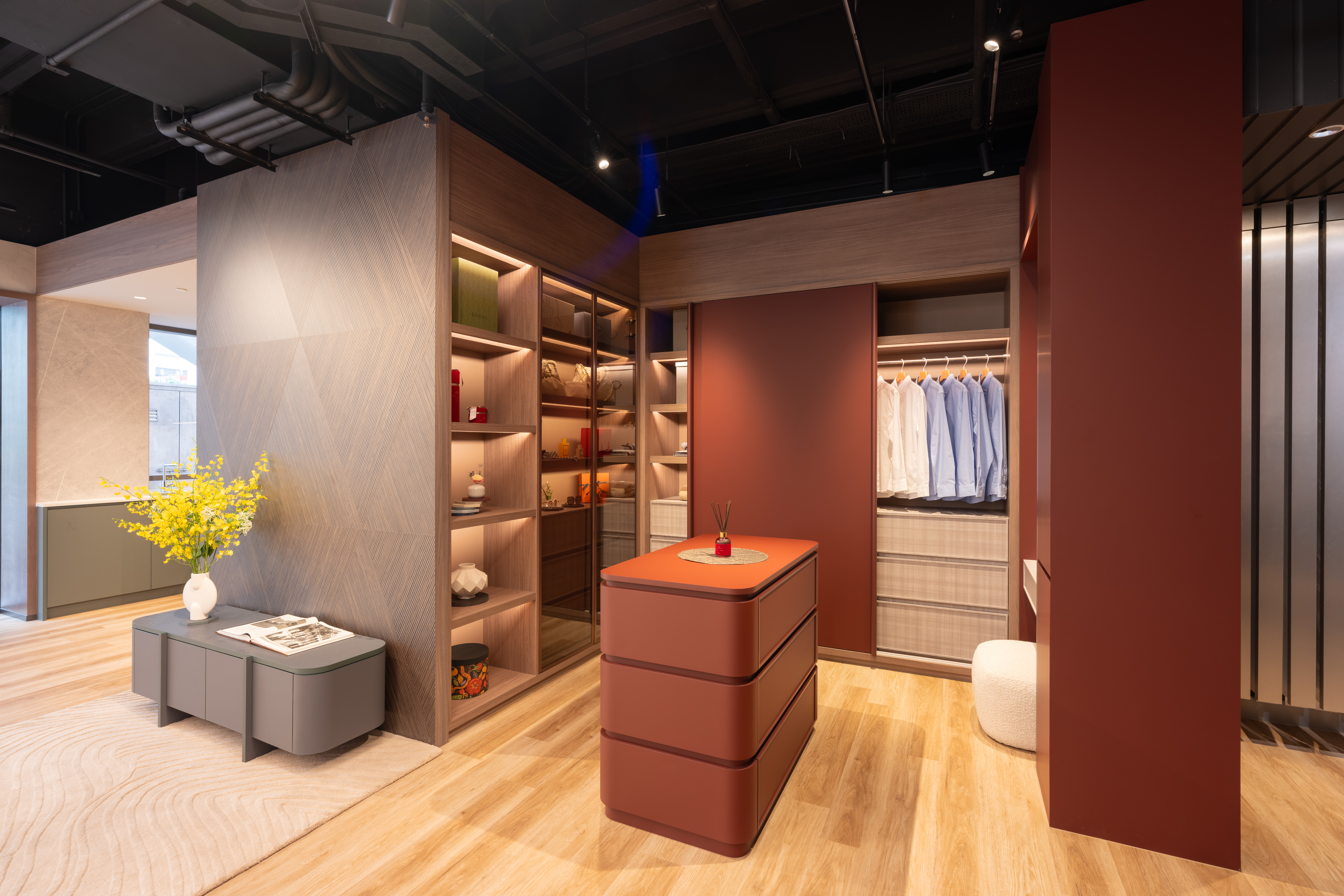Wardrobe Area in Formica Hong Kong Showroom